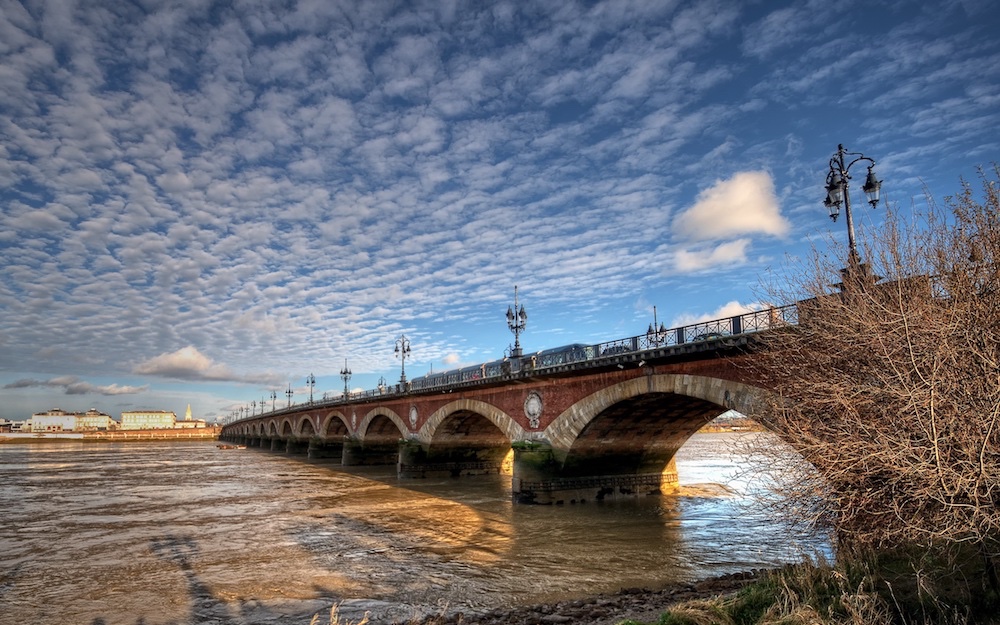  France Aquitaine Bordeaux city bridge 