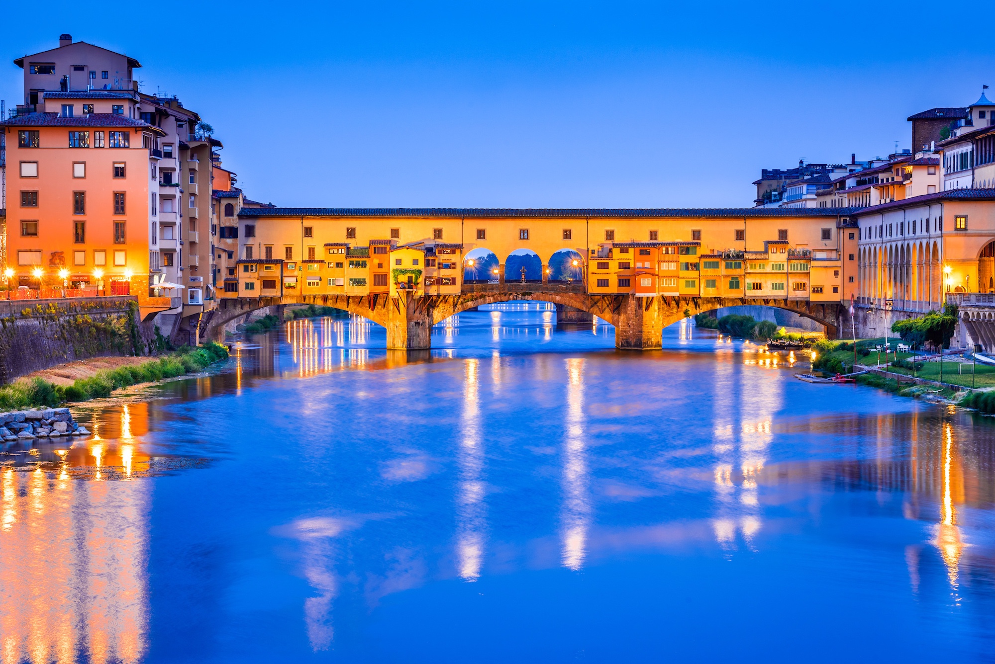 Florence, Tuscany, Italy - Ponte Vecchio and Arno River