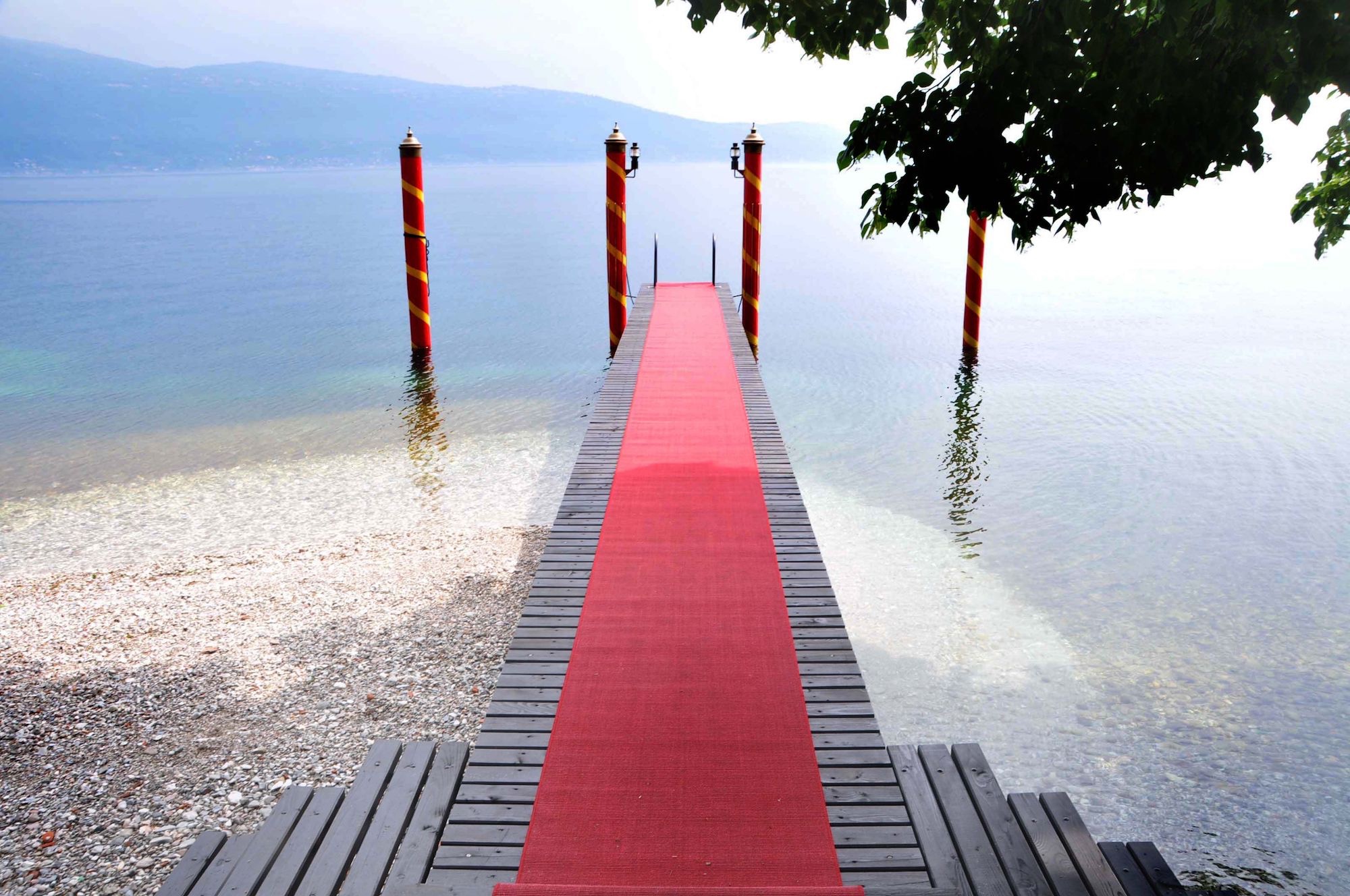 The pier at Villa Feltrinelli, Lake Garda