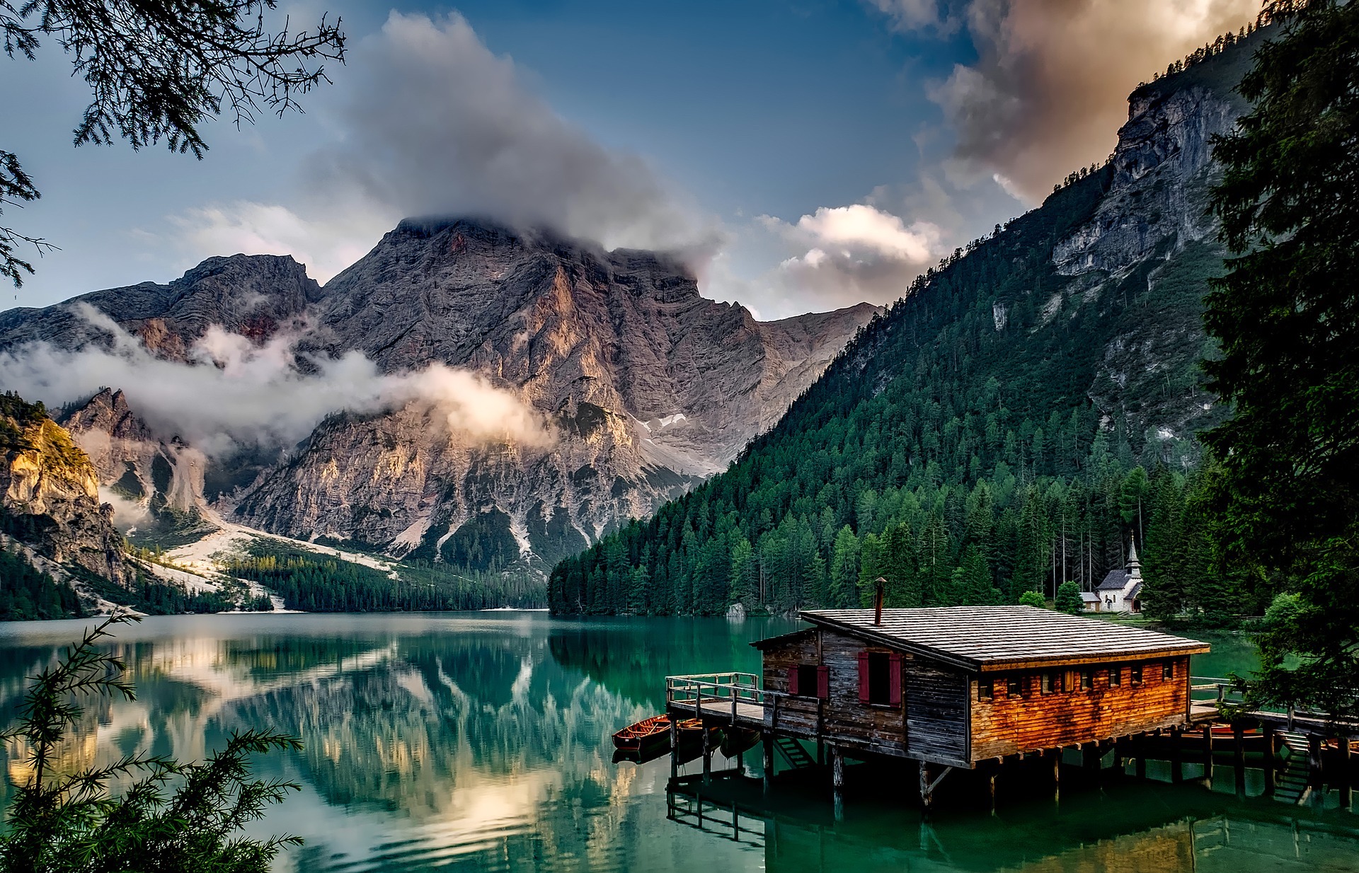 Lake Prags is a lake in the Prags Dolomites in South Tyrol, Italy