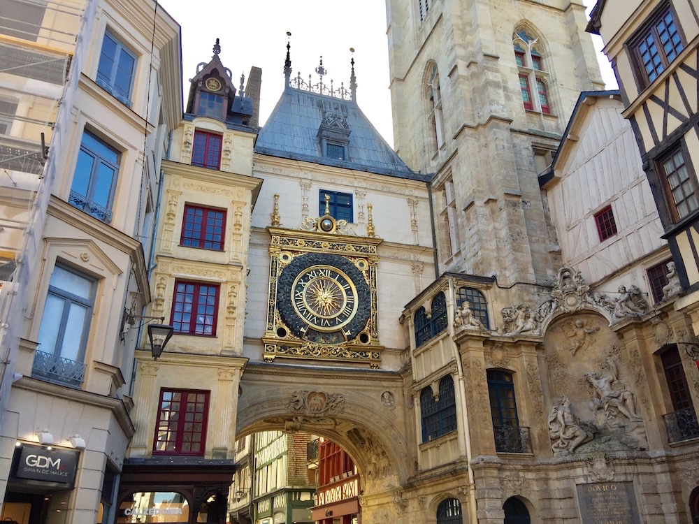  Clock in the Rue du Gros Horloge, Rouen, Haute-Normandy 